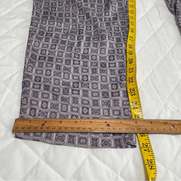 Raquel Allegra Easy Pants Trousers Sz 2 Blue Foulard High Rise Elastic Waistband - Picture 10 of 13